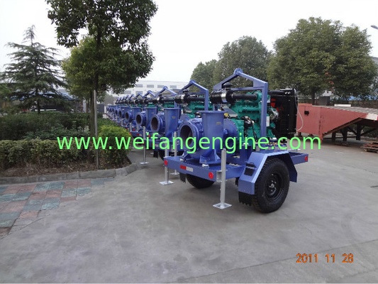 Trailer type Diesel Water Pump Set With Cummins Diesel Engines For Agriculture irrigation