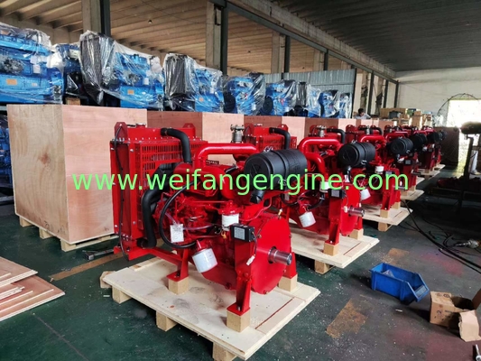 3000rpm ডিজেল ইঞ্জিন 4BD সিরিজ পাওয়ার 82KW ফর ফায়ার ফাইটিং পাম্প লাল রঙের সেট